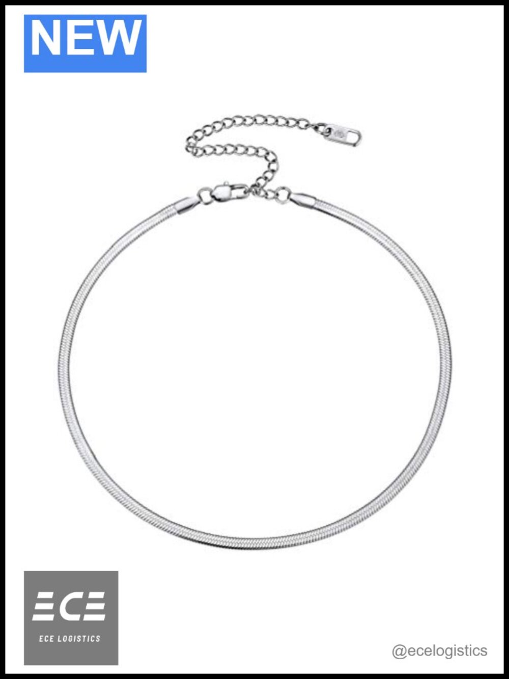 925 Sterling Silver Herringbone Choker Necklace Snake Chain